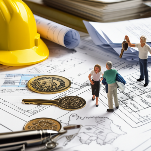 Illustration of the steps involved in obtaining building permits for a villa in Bali, including PBG approval and adherence to zoning and environmental regulations.