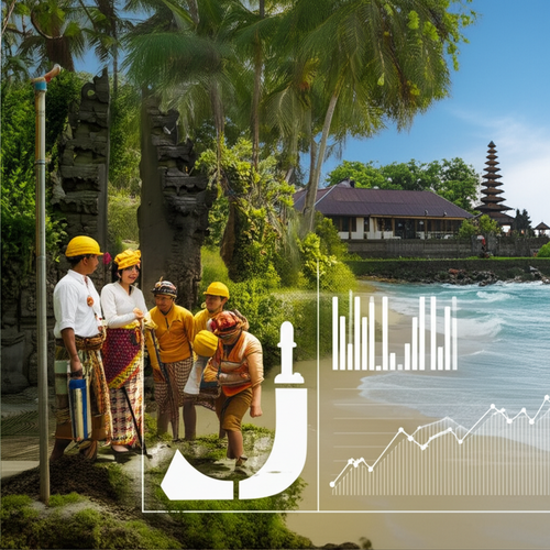 Illustration of Balinese construction, showing environmental, cultural, and socio-economic factors influencing the process.