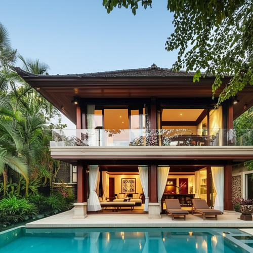 A modern luxury villa in Bali, showcasing high-quality construction and enduring value.