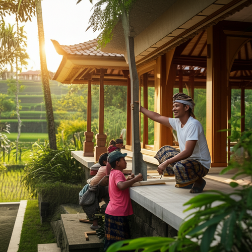 A beautifully constructed villa in Bali, showcasing the integration of Balinese culture and modern construction techniques.